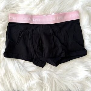 Calvin Klein Low Rise Trunks Underwear | Size Small | NWOT | Black & Pink